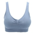 thumbnail image 1 of Sujetador inalámbrico Mujer Chica Sujetador acolchado Sujetador deportivo suave y transpirable para yoga Gimnasio Correr FitnessAzul M, 1 of 14