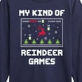 thumbnail image 3 of Instant Message - My Kind Of Reindeer Games Christmas - Toddler & Youth Long Sleeve Graphic T-Shirt, 3 of 6