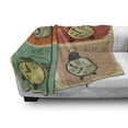 thumbnail image 3 of Number Soft Flannel Fleece Throw Blanket, Grunge Retro Wake up Alarm Clocks Old Fashioned Murky Poster Style Illustration, Cozy Plush for Indoor and Outdoor Use, 70" x 90", Multicolor, by Ambesonne, 3 of 6