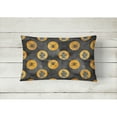 thumbnail image 2 of Carolines Treasures BB7529PW1216 Watecolor Halloween Circles Canvas Fabric Decorative Pillow  12H x16W multicolor, 2 of 3