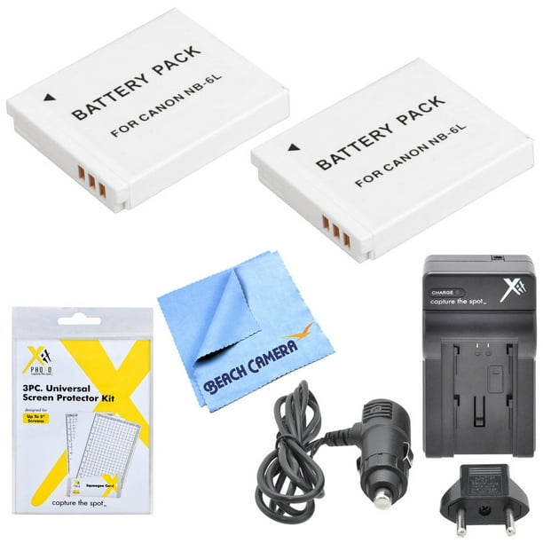 NB6L Dual Battery & Travel Charger 5pc Kit Canon Powershot , SX270 HS
