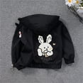 thumbnail image 2 of Mercatoo Toddler Girls Rain Hooded Jacket Cute R𝐚bbit Print Zip Up Waterproo𝐟 Jackets Kids Boys Lightweight Windbreaker Hoodie Coat, 2 of 6