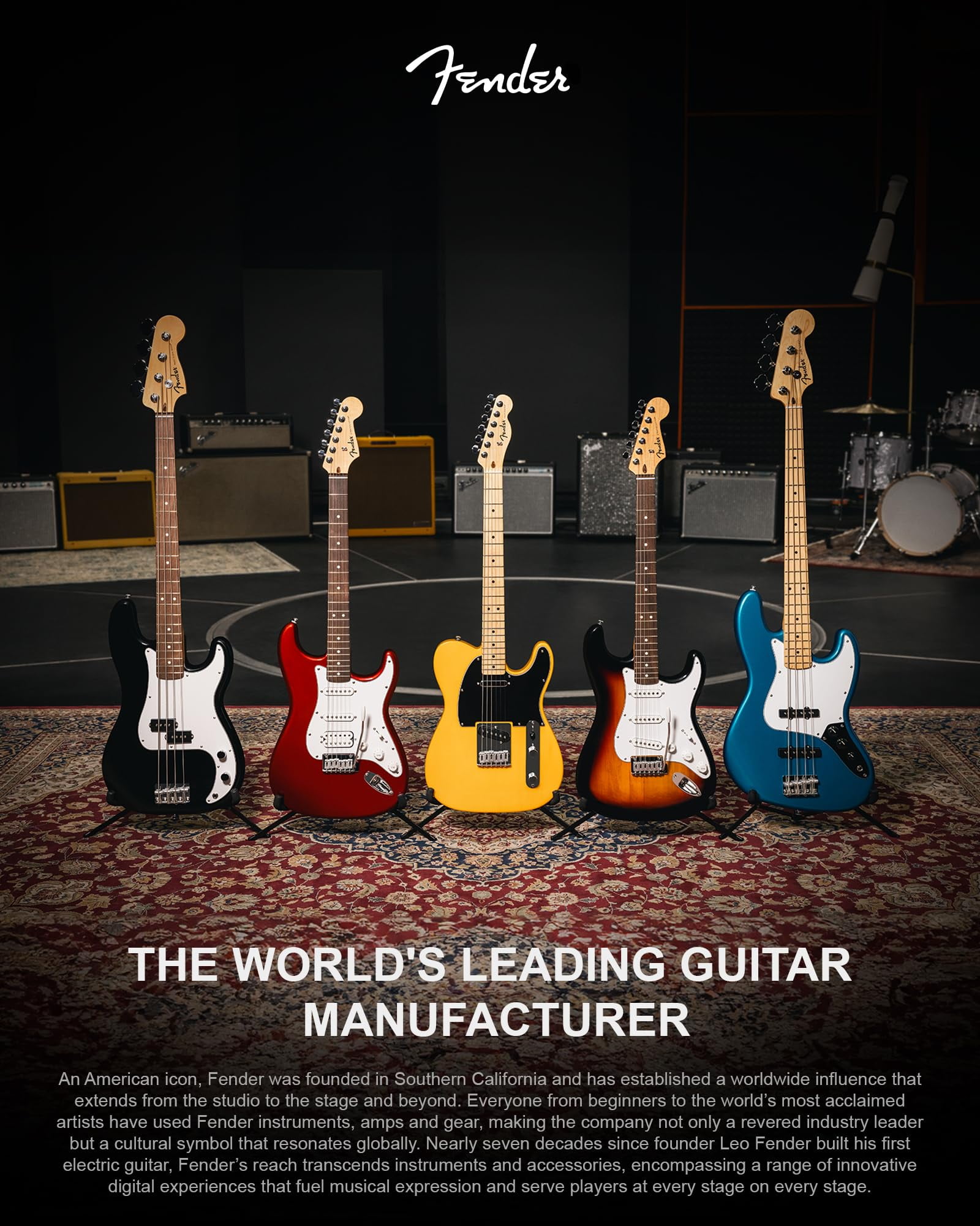 Fender Acoustasonic Standard Telecaster - Black Bundle with Strap, Guitar Cleaning Kit and Austin Bazaar Instructional Video