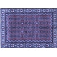 thumbnail image 1 of Ahgly Company Machine Washable Indoor Rectangle Persian Blue Traditional Area Rugs, 7' x 9', 1 of 4