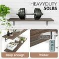 thumbnail image 6 of Kaboon 27 inch Long 10 inch Deep Floating Shelves for Wall Set of 2, Large Open Shelves Wall Mounted, Space Saving Home and Commercial Use, Eucalyptus, 6 of 7