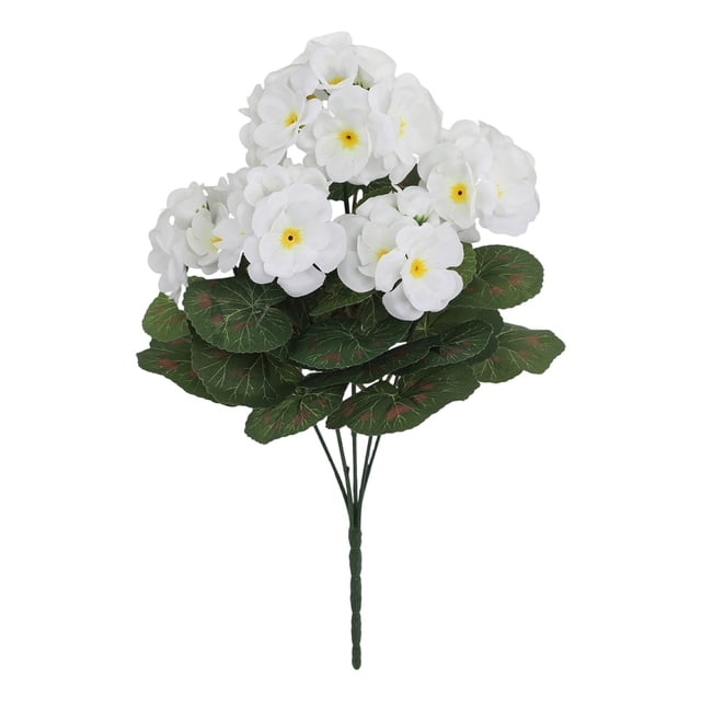Geranium Flowers For Outdoors Decoration Silk Floral Flower For Porch Garden Table Centerpieces Home Indoor Outside Spring Decor