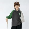 thumbnail image 5 of Kids Toddler Boys Long Sleeve T-Shirt Sweatshirt Cotton Shirt Casual Shirt Collar Sweatsuit Baby Spring Autumn Pullover for1-10Y, 5 of 7