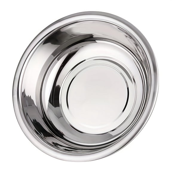 Colacoor Stainless Steel Prep Bowls, Metal Mixing Bowls, 14" x 4.3" Deep Serving Bowl, Round Camping Plates for Cooking, Baking, Prepping, Serving