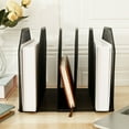thumbnail image 6 of Lzvxtym 5/7 Section Metal Vertical Desktop Organizer Sturdy Desk File Organizer Adjustable Mesh File Folder Stand Sorter for Home, 6 of 11