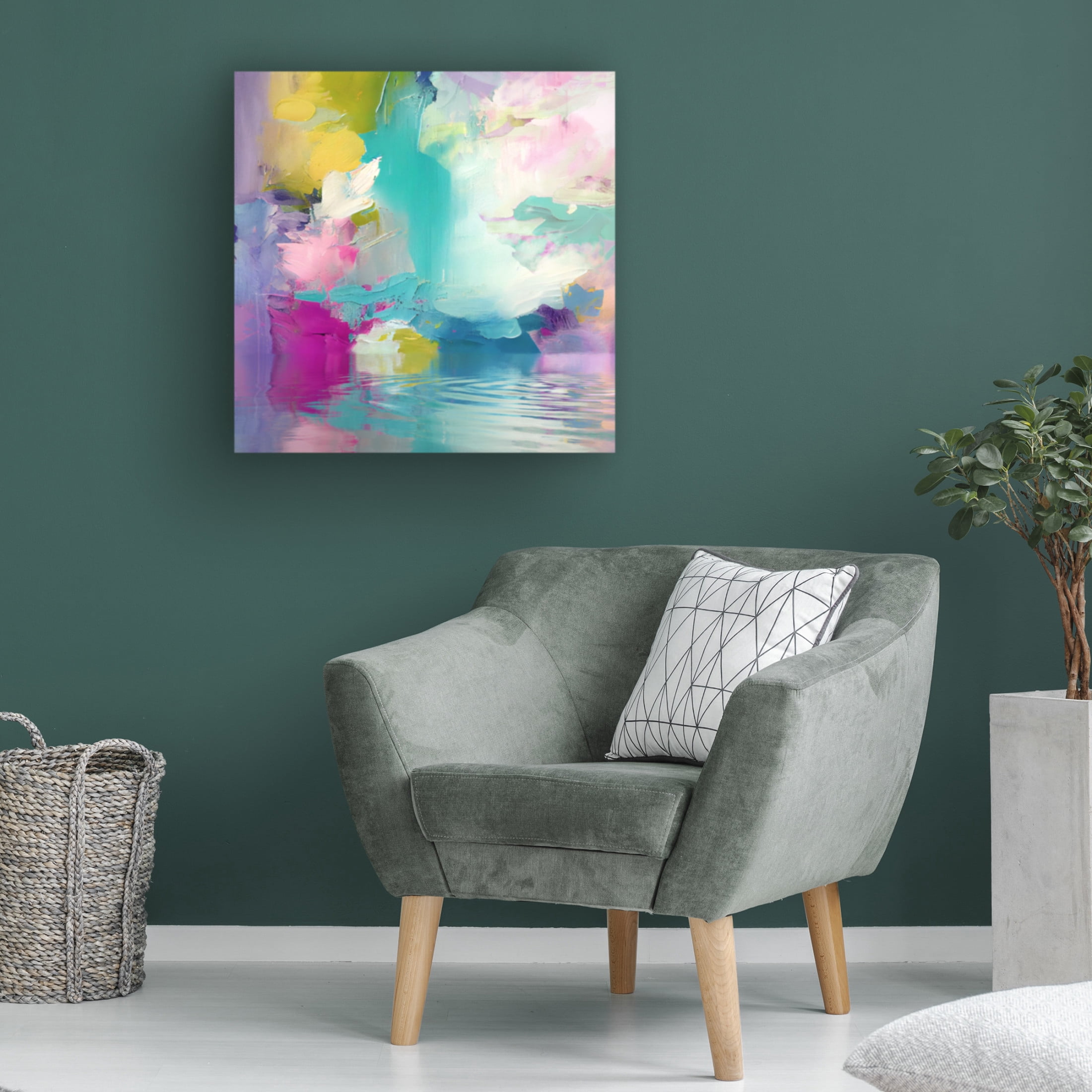 Canvas Wall Art - Sasha 'The Futility of Reason' Wall Art for Living Room, Bedroom, or Office Décor by Trademark Fine Art - 18 x 18 Inches