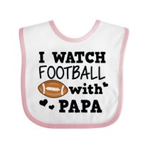 Inktastic I Watch Football with My Papa Boys Baby Bib