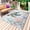 Green Brown Blue, variant on Teal Octopus Coastal Outdoor Rug 5x7 Ft - Reversible Patio Rug Outdoor Camping Rugs, Summer Beach Ocean Coral Nautical Washable Indoor Outdoor Area Rugs, Non-Slip Outdoor Carpet Runner for Deck/Porch