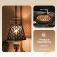 thumbnail image 2 of Barrel Metal Lamp Shade,AEELLEEA Medium Lampshades for Table Lamp, Floor Lampshade with  Arrow Pattern, 6x10x7.5in, Black vintage Lampshades,Spider, 2 of 7