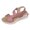 Pink Sandals for Women, variant on Hopeusnice Sandals for Women Thick-Soled Heel Breathable Non-Slip Open Toe Trendy PU Materials Summer Shoes Soft Women's Sandals Slip-Resistant Walking Shoes Pink 38