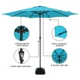 thumbnail image 2 of COBANA 11ft Patio Umbrella with Base Included, Large Outdoor Market Umbrella with Stand for Garden, Deck, Backyard, Porch, Blue, 2 of 7