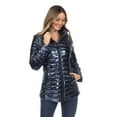 thumbnail image 1 of White Mark Women's Metallic Puffer Coat, 1 of 6