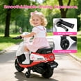 thumbnail image 2 of BKIRNP Kids Electric Motorcycles for Toddlers Age 1-3,6V Ride on Motorcycles,Ride on Toys with Music,LED Light,Training Wheels,2 MPH Kids Electric Motorcycle for Indoor & Outdoor Use,Red, 2 of 7