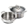 thumbnail image 2 of Juego de vaporera Tramontina de acero inoxidable, listo para inducción, 5 cuartos de galón 80120/523DS, 2 of 5