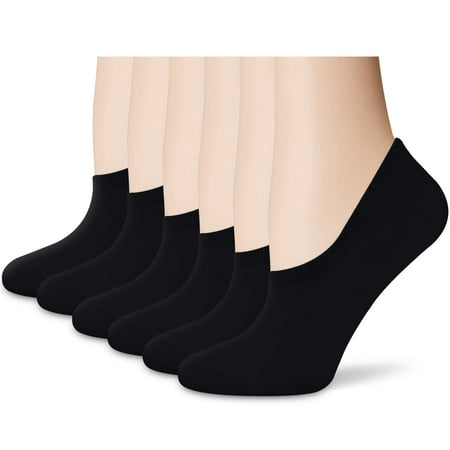 

No Show Socks Women No Show Liner Socks Womens No Show Socks Thin Low Cut Casual Socks Non Slip (as1 alpha m regular regular 6Black Large)