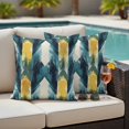 thumbnail image 2 of Outdoor Pillow Cover Abstract Blue Yellow Oil Painting Set of 2 Waterproof Throw Pillowcases Modern Art Decorative Patio Furniture Pillows for Couch Garden Indoor & Outdoor Use, 2 of 9