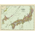 thumbnail image 2 of Rand McNally 24x19 White Modern Wood Framed Museum Art Print Titled - Japan - Rand McNally 1897, 2 of 4