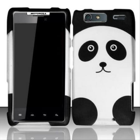 Design Rubberized Hard Case for Motorola Droid RAZR Maxx XT913 - Panda (Best Droid Razr Maxx Case)