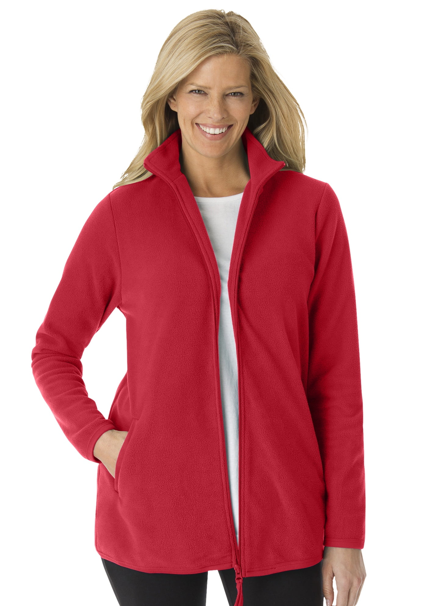 Woman Within Woman Within Women's Plus Size ZipFront Microfleece