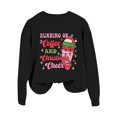 thumbnail image 4 of WEAIXIMIUNG Sweatshirt Dressy Women's Casual Light String Letter Large Print Sweatshirt Long Sleeve Sweatshirt, 4 of 4