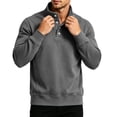 thumbnail image 6 of Xdegoge Mens Henley Shirts Long Sleeve Button Down Mock Neck Pullover Sweatshirts Casual Slim Fit Athletic Activewear Tops for Fall Winter Classic Basic Loungewear, 6 of 7
