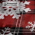 thumbnail image 4 of Christmas Shower Curtain Winter Snowflake Shower Curtains for Bathroom Red Buffalo Plaid Bathroom Decor Washable Durable Fabric Shower Curtains 72x72 inch, 4 of 6