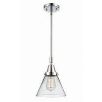 447-1S-PC-G42-Innovations Lighting-Cone - 1 Light Stem Hung Mini Pendant In Industrial Style-11.13 Inches Tall and 8 Inches Wide-Polished Chrome