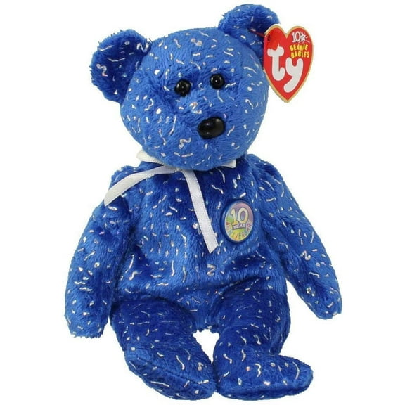 TY Beanie Baby - DECADE the Bear (Royal Blue Version)