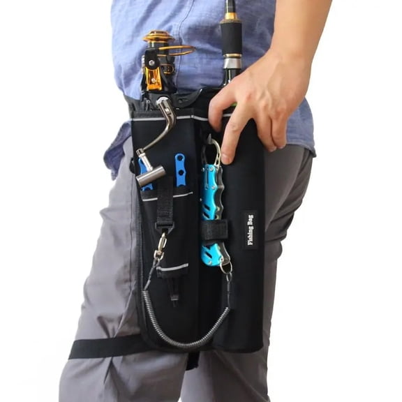Fishing Leg Bag Oxford cloth Waist Leg Bag Fishing Rod Holder Fishing Tools Storage Case Fishing Multifunctional Storage Bag