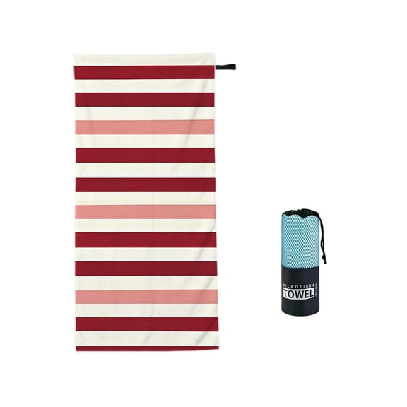 Double-Sided Printed Fast-Drying Beach Towel for Adults, Oversized 160x80cm Polyester Towel with Storage Bag, Ideal for Travel, Camping, Pool, and Sun Lounger Use