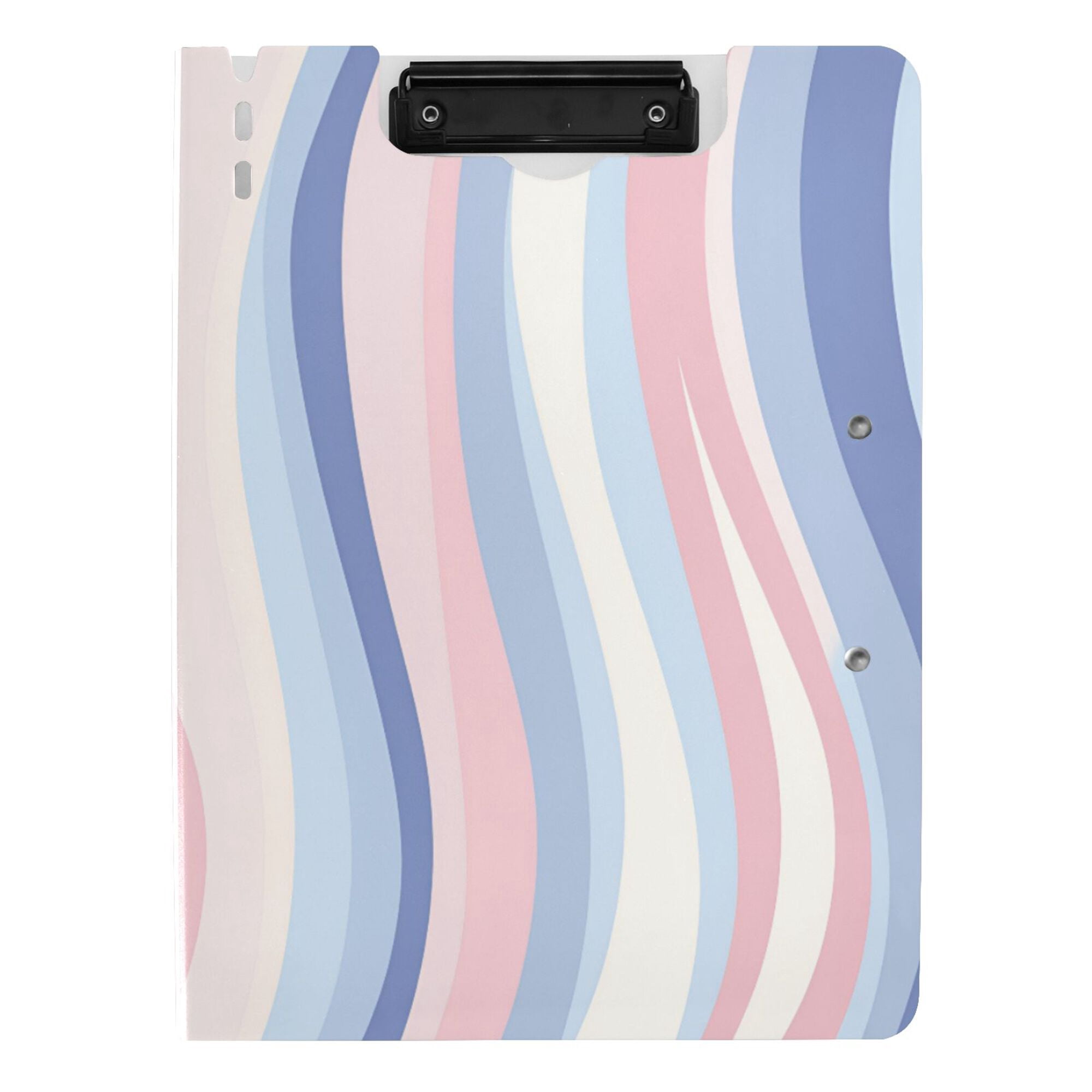 FORMRS A4 Clipboard Folder with Pen Holder Horizontal Foldable School Office Binder, Abstract Pink