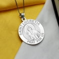 thumbnail image 6 of PicturesOnGold.com Saint Lucretia Religious Medal Female Adult - 3/4 inch Size of a Nickel in Solid 14K Yellow Gold, 6 of 8