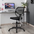 thumbnail image 2 of Costway Silla de red, silla de oficina con soporte lumbar, reposapiés de aro regulable y ruedas, silla ergonómica de escritorio sin reposabrazos para casa y oficina, 2 of 5