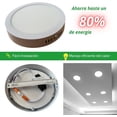 thumbnail image 3 of Paquete de 6 Plafón LED de montaje empotrado, 12W 6000K Luz diurna redonda plana Lámpara empotrada para armarios/pasillos/escaleras, 3 of 7