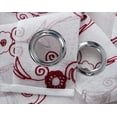 thumbnail image 5 of Olivia Gray PNS25413 76 x 84 in. Sedona Damask Embroidered Grommet Curtain Panel - Burgundy & Beige - Set of 2, 5 of 7