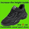 thumbnail image 2 of Men's & Tall Lift Sneakers with 3.15inch Thick Platform - Breathable - Height Increase Shoes, for, Gym, - Heavy-Duty Sole & Casual Athletic Wear Low-Top Round Toe, 2 of 5