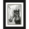 thumbnail image 1 of Parker, Jacky 23x32 Black Ornate Wood Framed with Double Matting Museum Art Print Titled - The Foal, 1 of 4