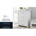 Mainstays Hillside 4Drawer Dresser, White Finish