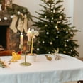 thumbnail image 5 of AuroraX Vintage 3 Wick Candle Holder Christmas Gold Decorations,Rustic Matte Candlestick Holders with 2 Taper,Table Centerpiece Home Kitchen Dining Room Decor, 5 of 6
