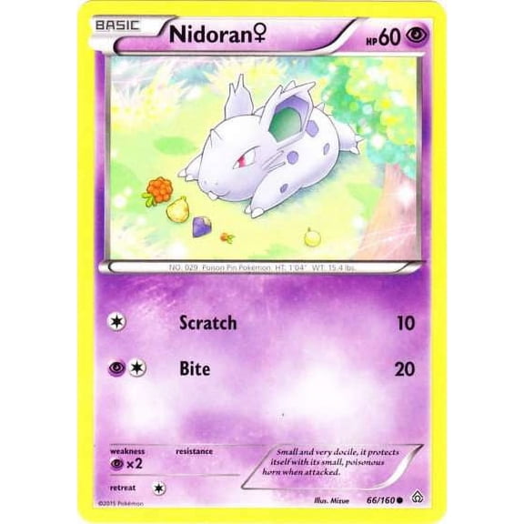 Pokemon Primal Clash Common Nidoran #66