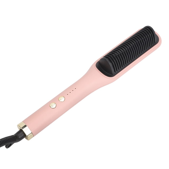 Peine Alisador De Cabello De Iones Negativos, 110 A 240V, Aspecto Redondo, Peine De Peinado Alisador De Cabello Fácil De Usar Para El Hogar