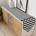 thumbnail image 4 of Black Ripple Table Runner 48 Inches Long Black Striped Simple Grey Geometric Abstract Table Runners for Dining Room Tabletop Dresser Scarf Home Party Banquet Wedding Holiday Decoration, 4 of 9