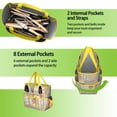 thumbnail image 6 of Garden Tool Bag,Pioneer Flower Floral Print Pattern Garden Tool Organizer,Garden Gifts,Waterproof Multi-Pocket Garden Tool Storage 11.8x5.5x11.4 Inch(Tools NOT Included), 6 of 6