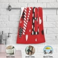 thumbnail image 5 of SKYSONIC 2 Pack Happy Valentine Love Hand Towels, Red Hearts Kitchen Towel Ultra Soft and Absorbent,Decorative Fingertip Face Towel for Bathroom Hotel, 28.3"x 14.4", 5 of 6