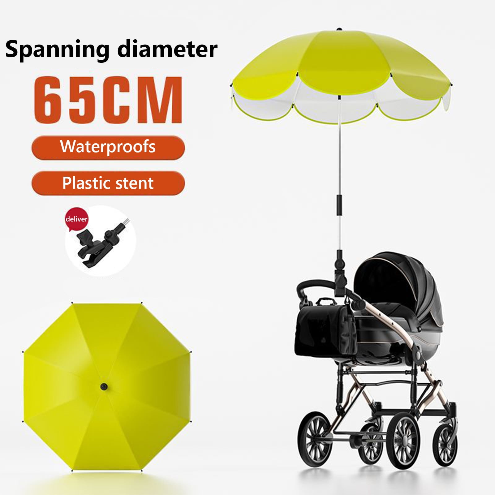 MORESEC Universal Baby Pram Umbrella Shade Umbrella Sunshade For Stroller Pushchair Deals of the Day Clearance Prime H Walmart