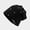 Black rhinestone, variant on Unisex Hip Hop Beanie Hat with Metal Rings Studded Streetwear Skull Cap